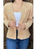 gold düğmeli yumoş peluş ceket 